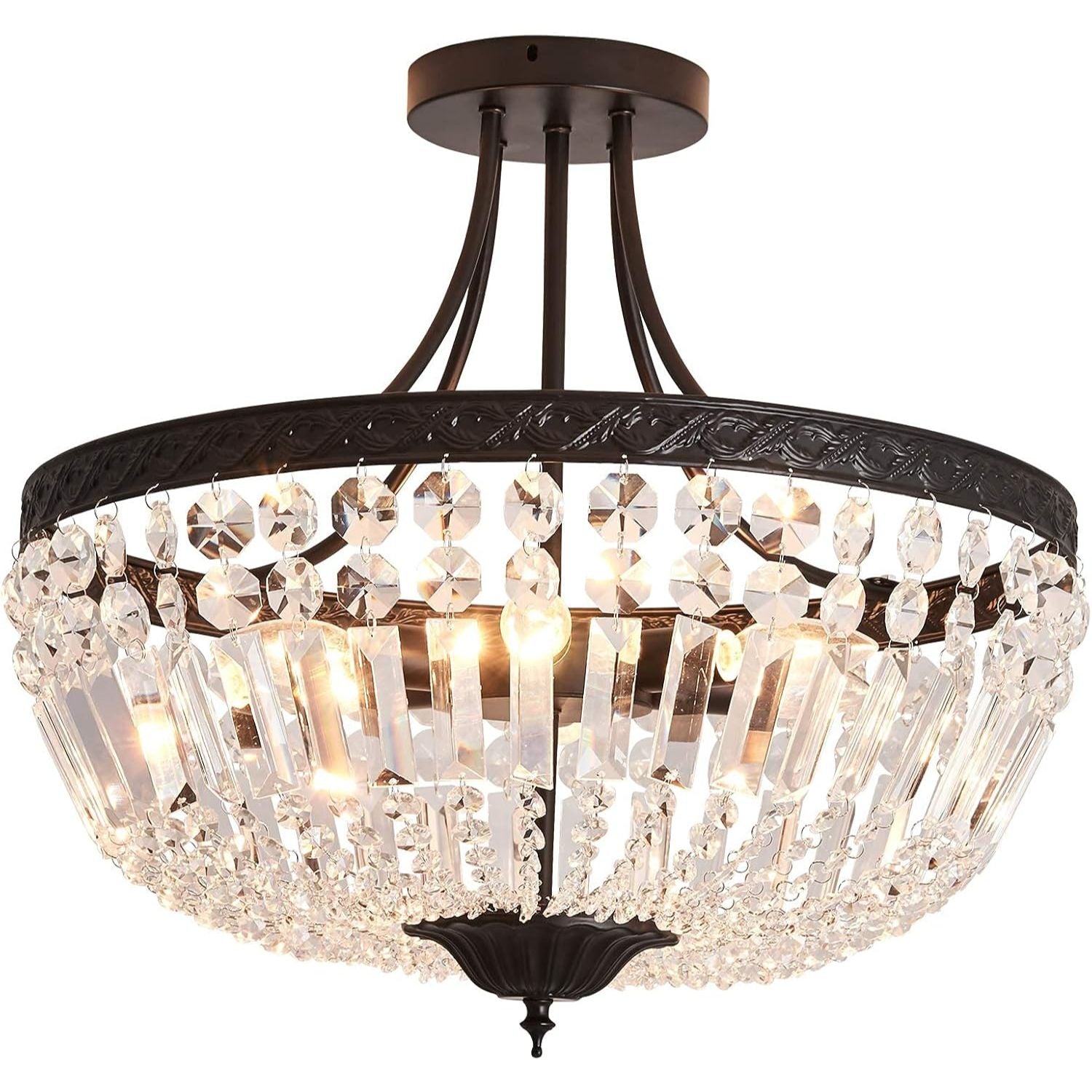 Crystal Flush Mount Pendant Light