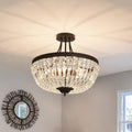 Crystal Flush Mount Pendant Light