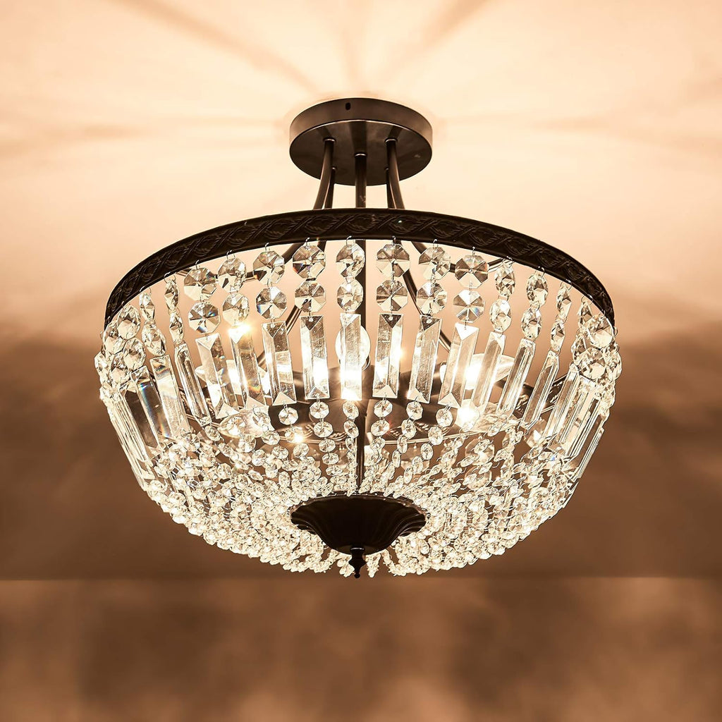 Crystal Flush Mount Pendant Light
