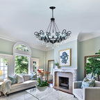 Rustic Industrial Iron Chandelier