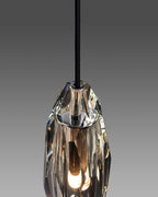 Faceted Crystal Brass Sconce