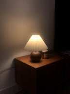 Wooden Pleated Table Lamp