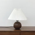 Wooden Pleated Table Lamp