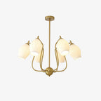 Ceramic Ribbed Chandelier