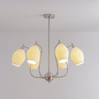 Ceramic Ribbed Chandelier
