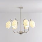 Ceramic Ribbed Chandelier