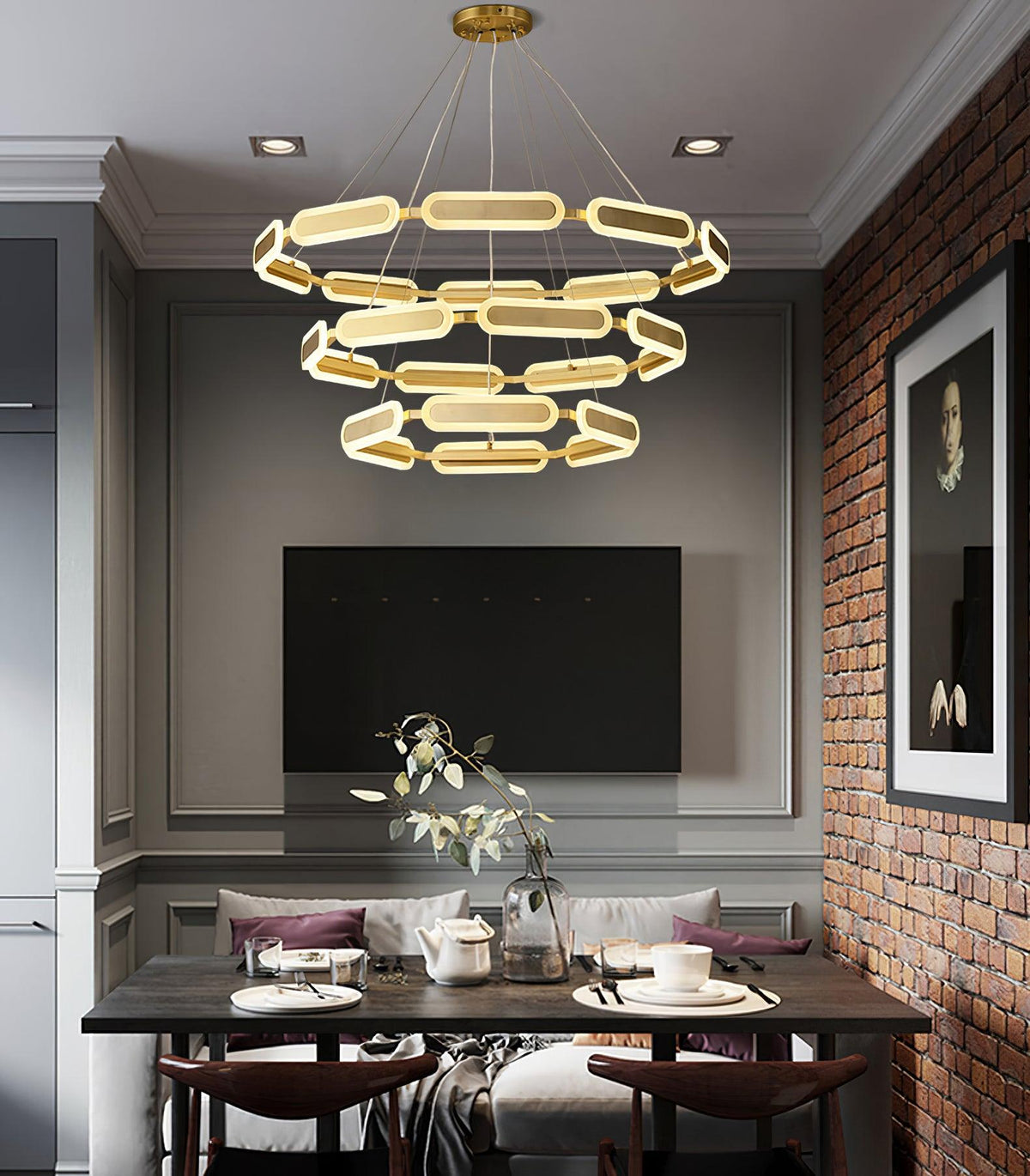 Swirl Chandelier