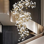 Gingko Spiral Leaf Chandelier