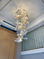 Gingko Spiral Leaf Chandelier