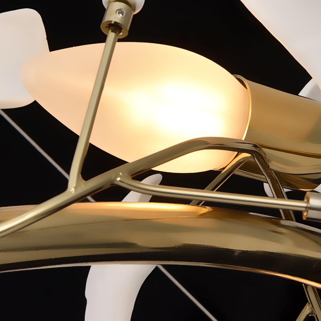 Gingko Spiral Leaf Chandelier