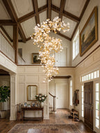 Gingko Spiral Leaf Chandelier