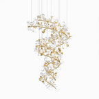 Gingko Spiral Leaf Chandelier