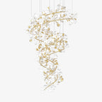 Gingko Spiral Leaf Chandelier