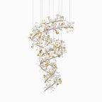 Gingko Spiral Leaf Chandelier