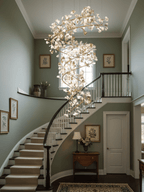 Gingko Spiral Leaf Chandelier