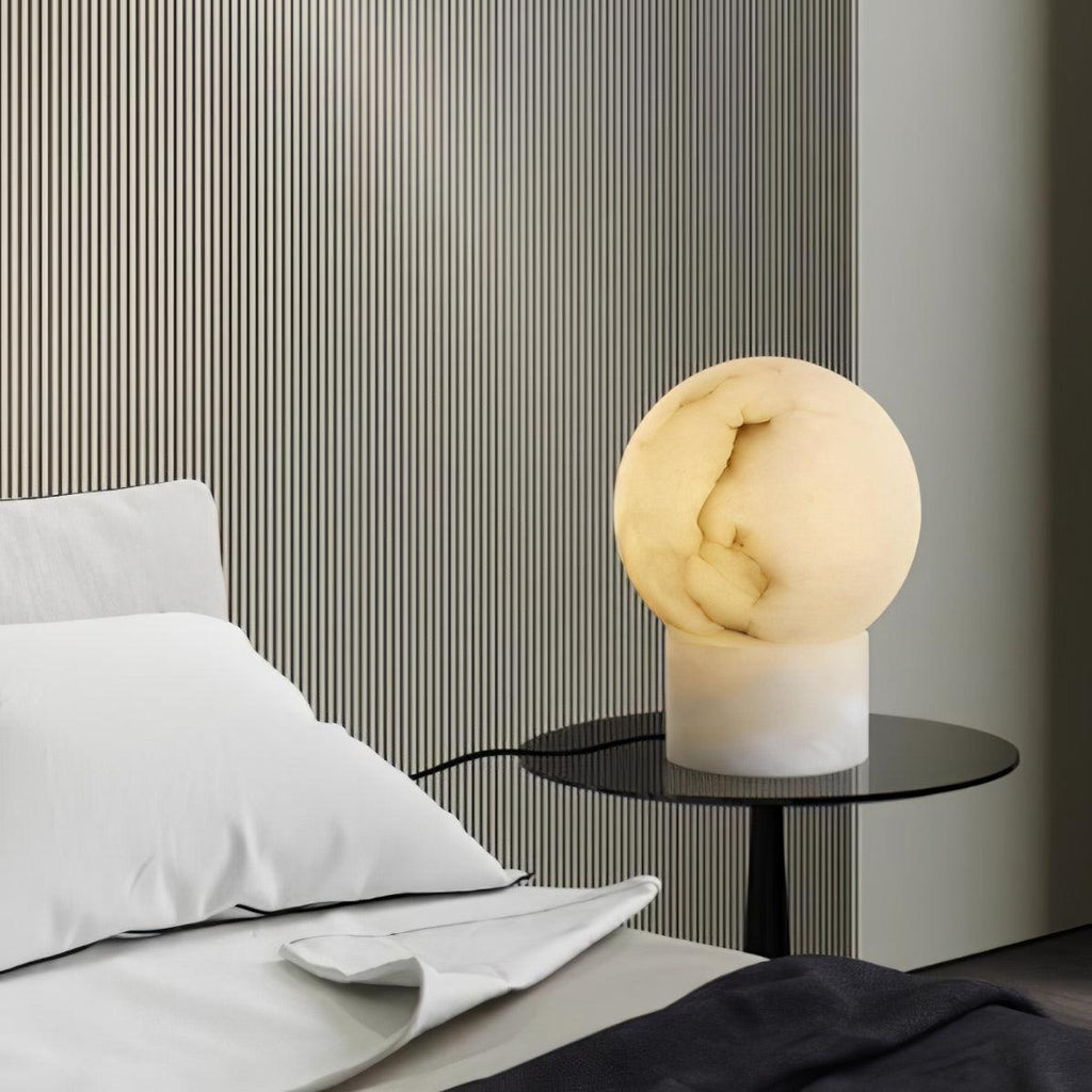 Marble Ball Alabaster Table Lamp