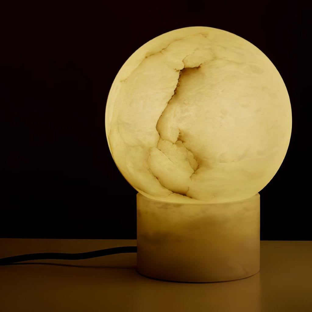 Marble Ball Alabaster Table Lamp