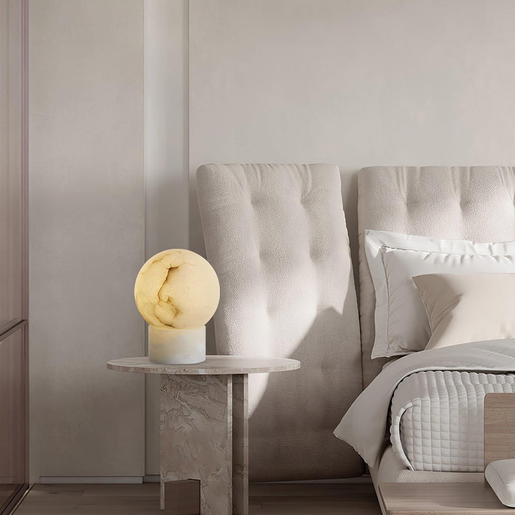 Marble Ball Alabaster Table Lamp