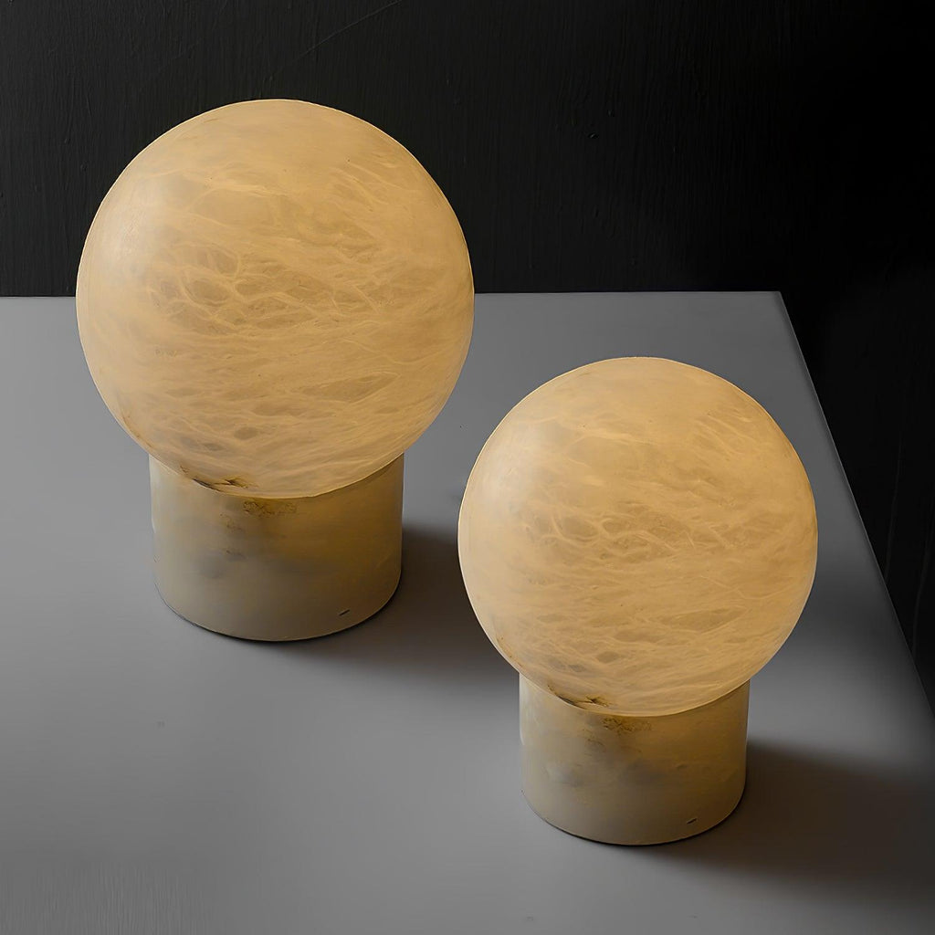 Marble Ball Alabaster Table Lamp