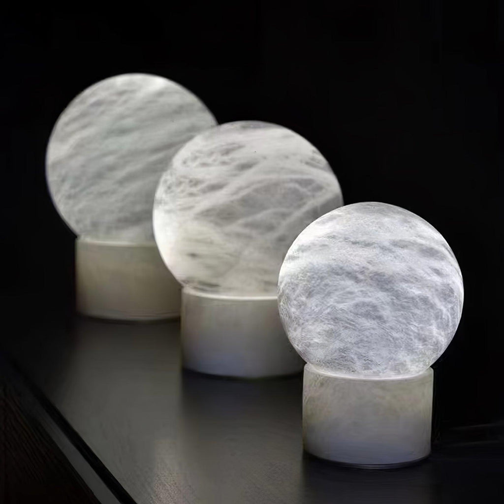 Marble Ball Alabaster Table Lamp
