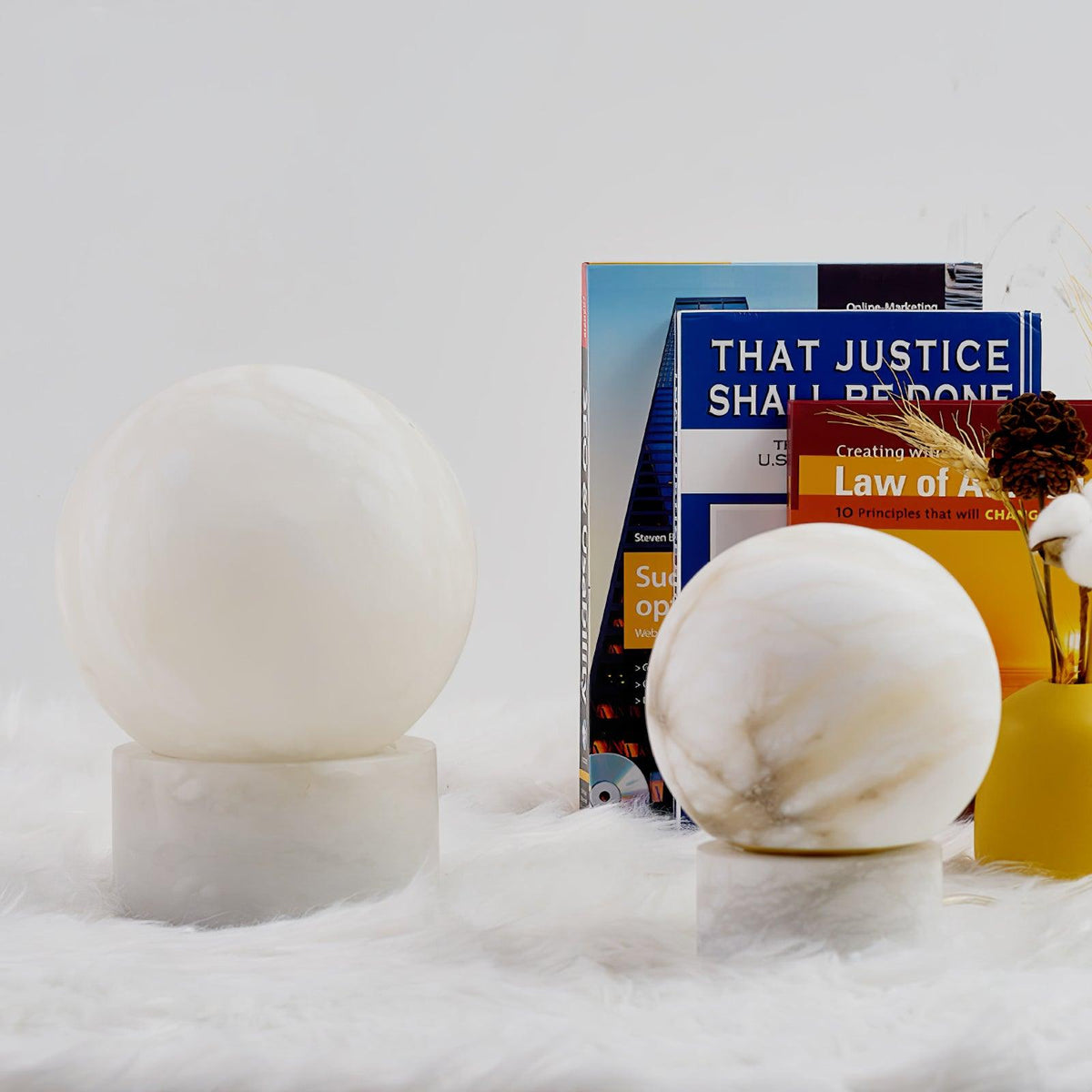 Marble Ball Alabaster Table Lamp