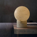Marble Ball Alabaster Table Lamp