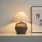 Two Handled Ceramic Jar Table Lamp