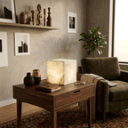 Alabaster Cube Table Lamp