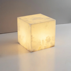 Alabaster Cube Table Lamp