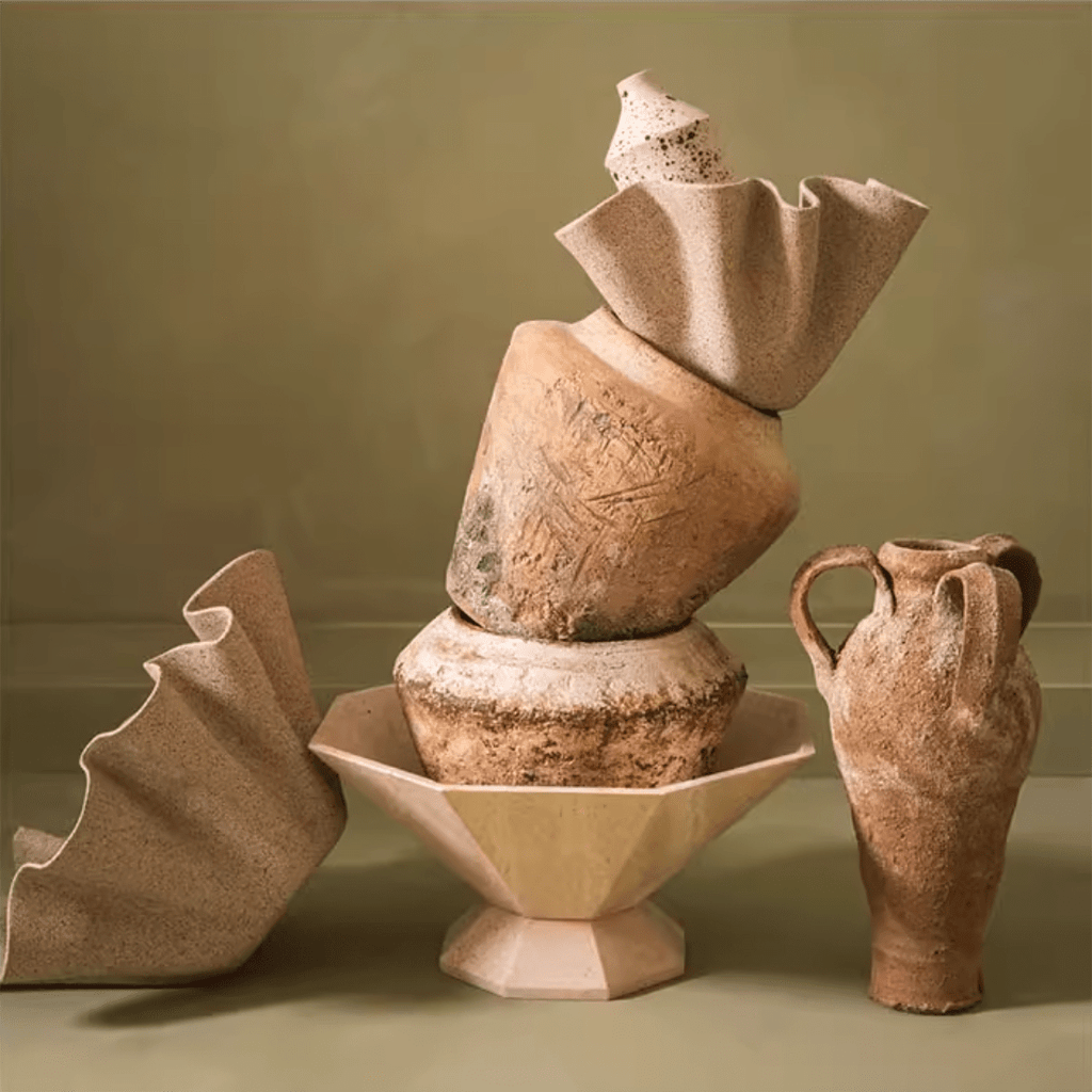 Facet Pedestal Bowl Storage Tray