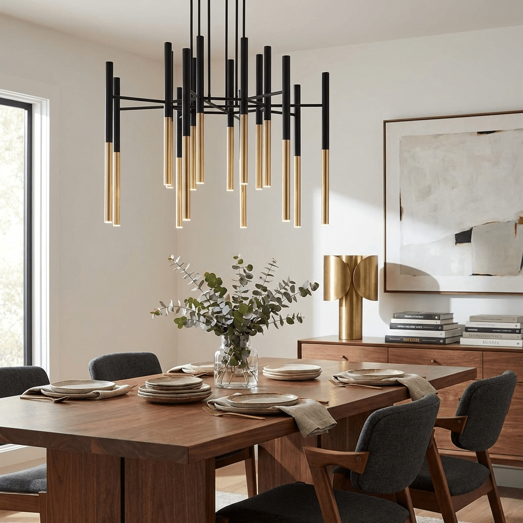Metal Tubular Chandelier