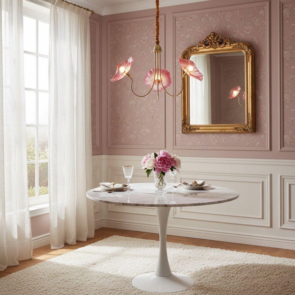 Lotus Leaf Glass Chandelier