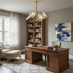 Lotus Leaf Glass Chandelier