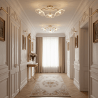 Lotus Leaf Glass Ceiling Lamp
