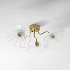 Lotus Leaf Glass Ceiling Lamp