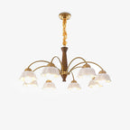Swedish Modern Gold Chandelier