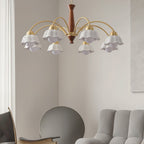 Swedish Modern Gold Chandelier