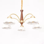 Swedish Modern Gold Chandelier