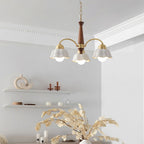 Swedish Modern Gold Chandelier