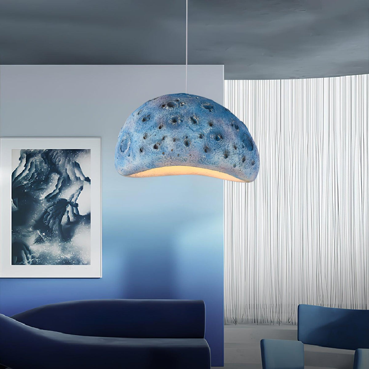 Lunara Blue Planet Pendant Light