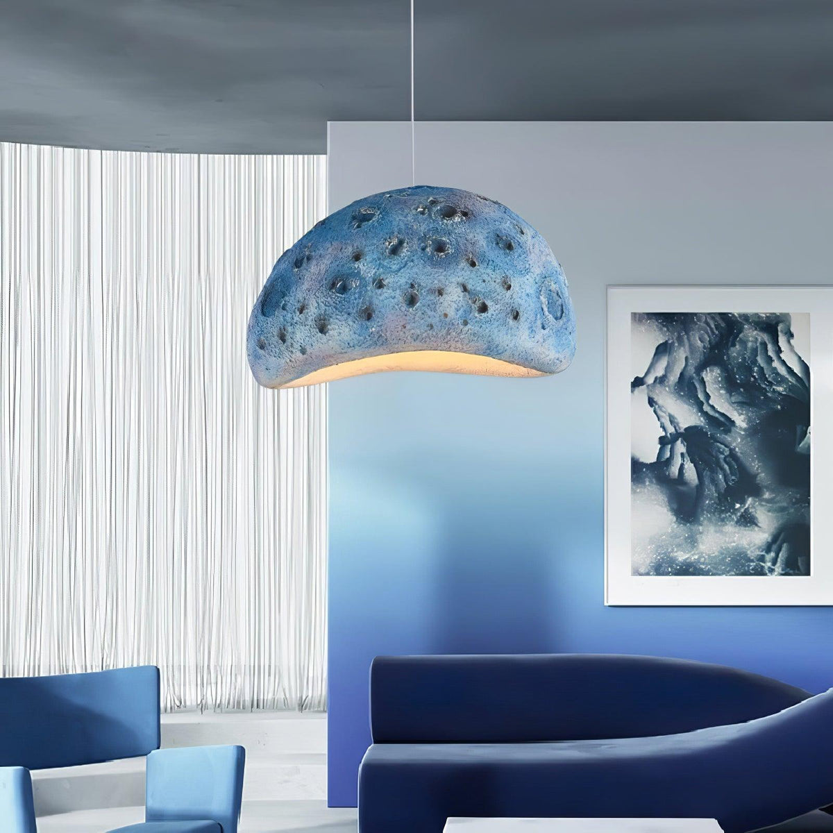 Lunara Blue Planet Pendant Light