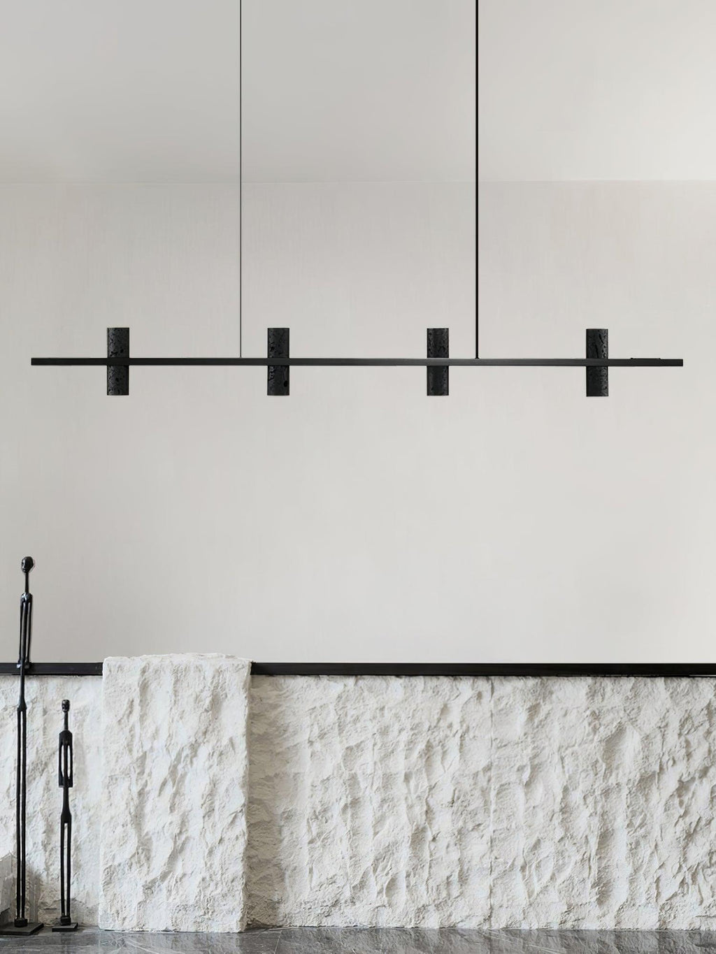 Travertine Parallel Chandelier