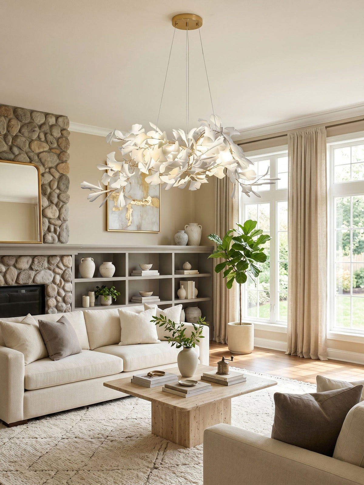 Gingko Bouquet Chandelier