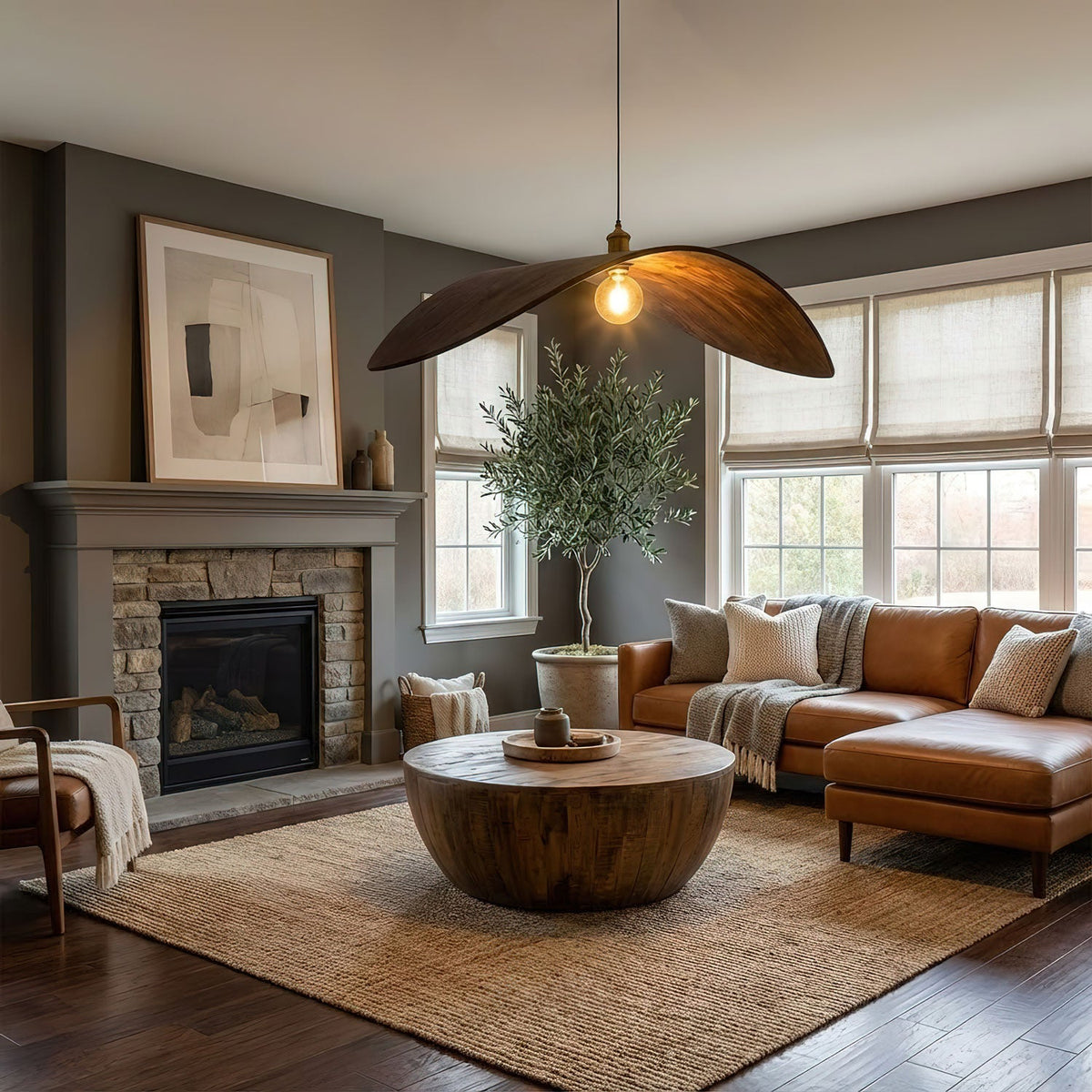 Curve Wooden Pendant Lamp