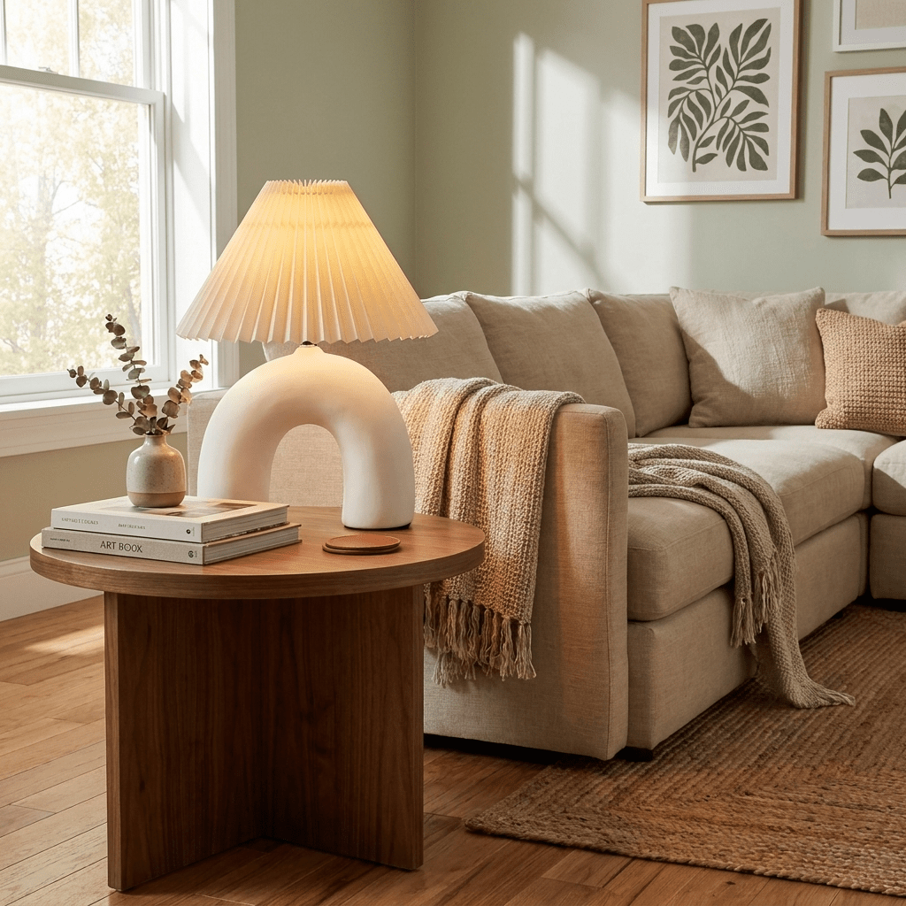 Arched Pleated Table Lamp