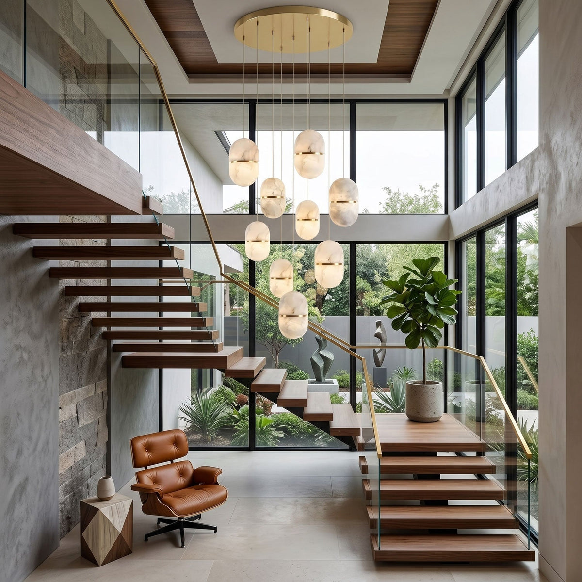 YUM Alabaster Pendant Light