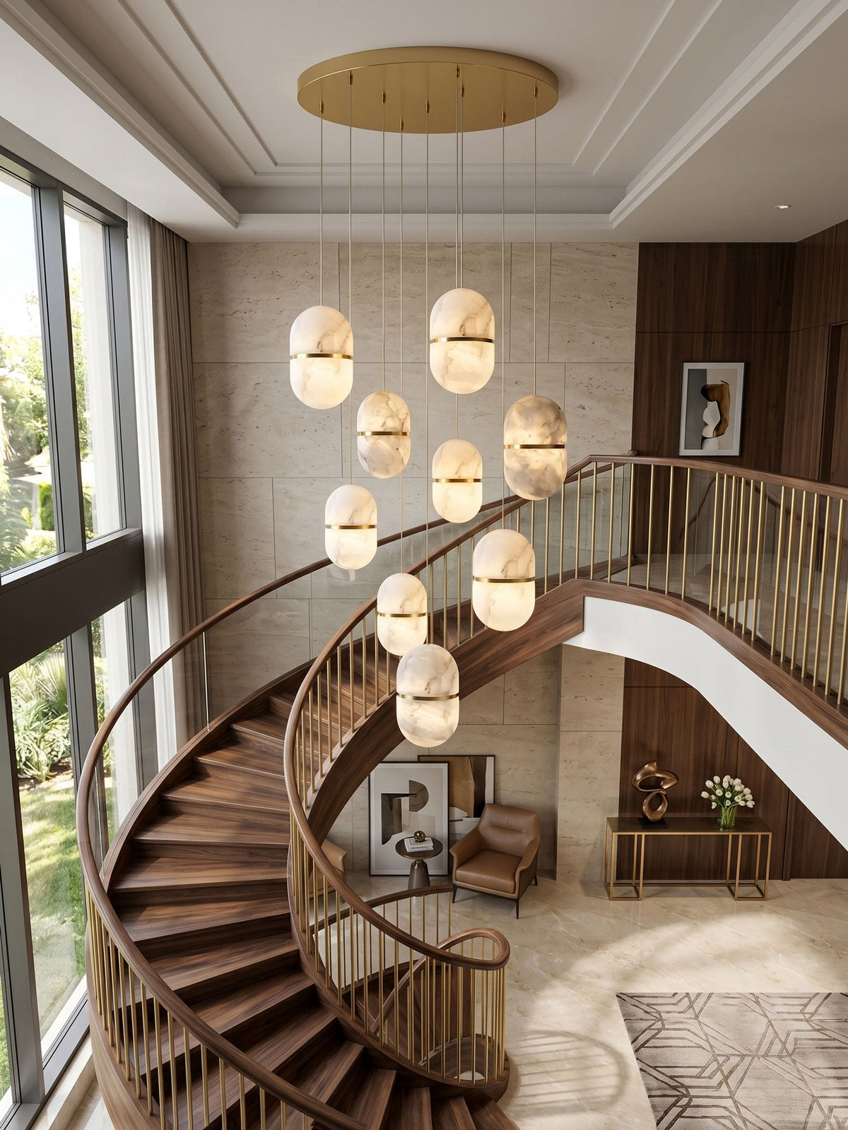 YUM Alabaster Pendant Light