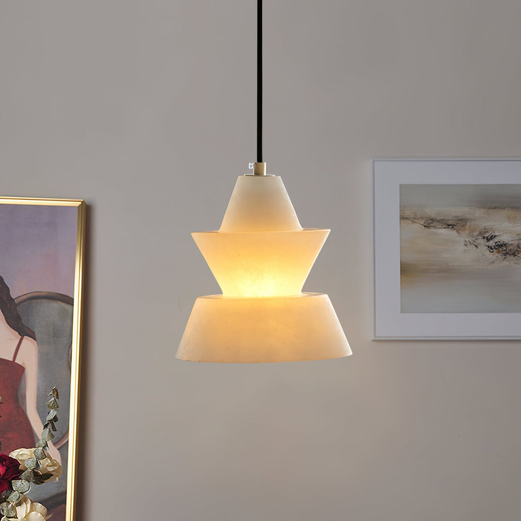 Trivola Alabaster Pendant Light