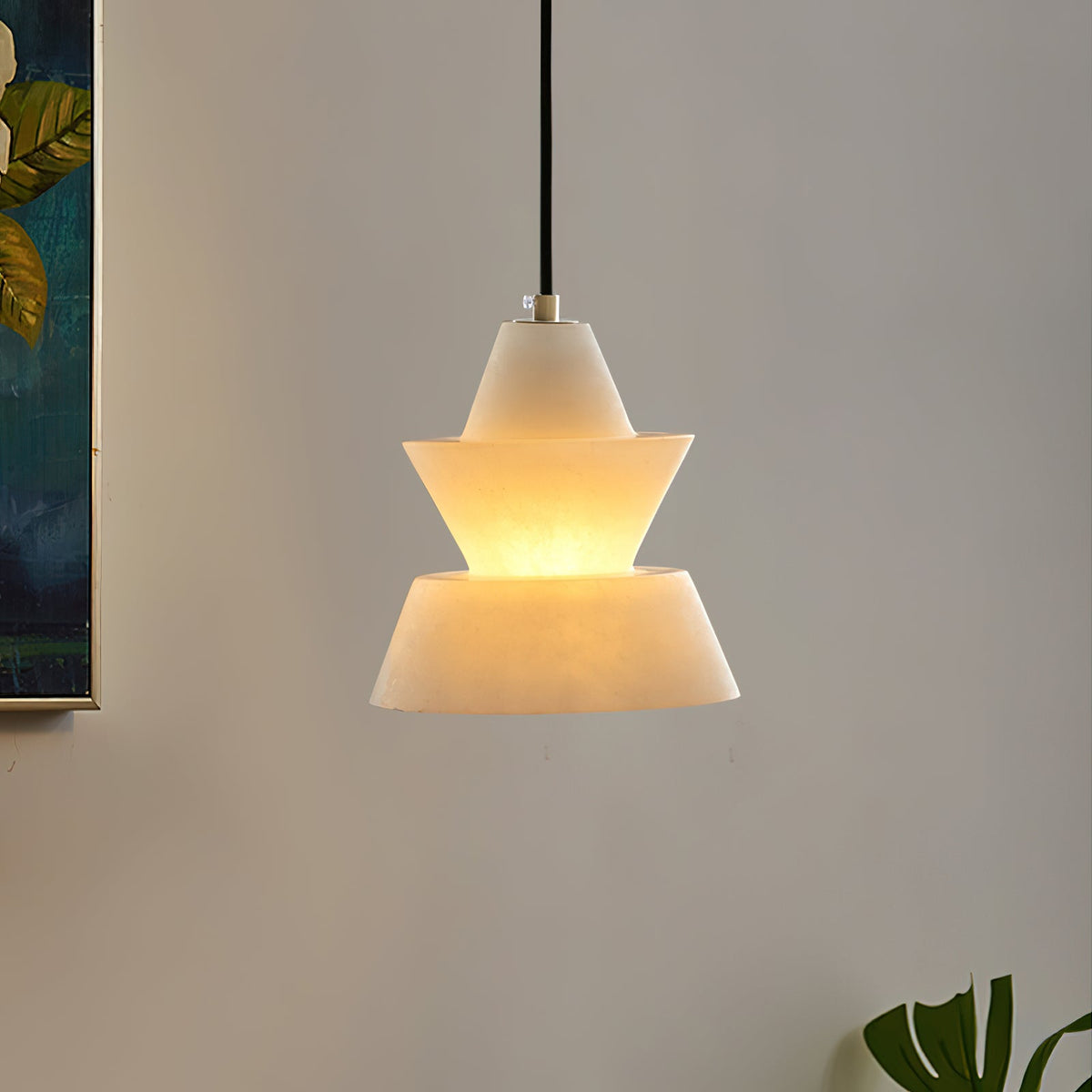 Trivola Alabaster Pendant Light