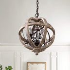 Retro Globe Weathered Chandelier